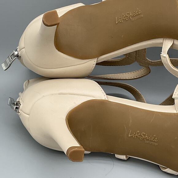NEW Lifestride Women’s Masquerade Heels Beige Size 11M - Picture 9 of 10